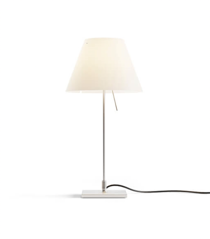 Costanzina bordlampe D13p/D13.pic.LED, alu/hvid